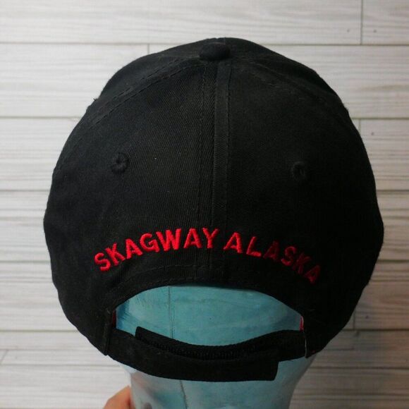 White Pass Yukon Route Skagway Alaska Adjustable Cotton Black Ball Cap Hat 2009 - Picture 3 of 8